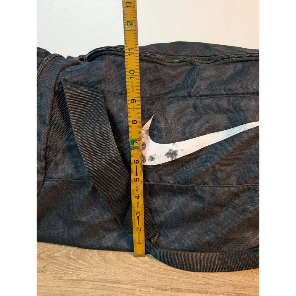 Nike Brasilia Duffel Bag - Black - Size Medium Faded Distressed Sports Training